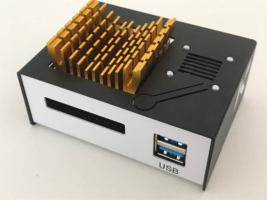 KKSB Aluminum Case for ODROID XU4Q with Fan and Space for Heat Sink
